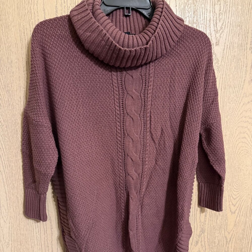 Express Women’s Cowl Neck Sweater, Purple, Medium - Picture 1 of 6